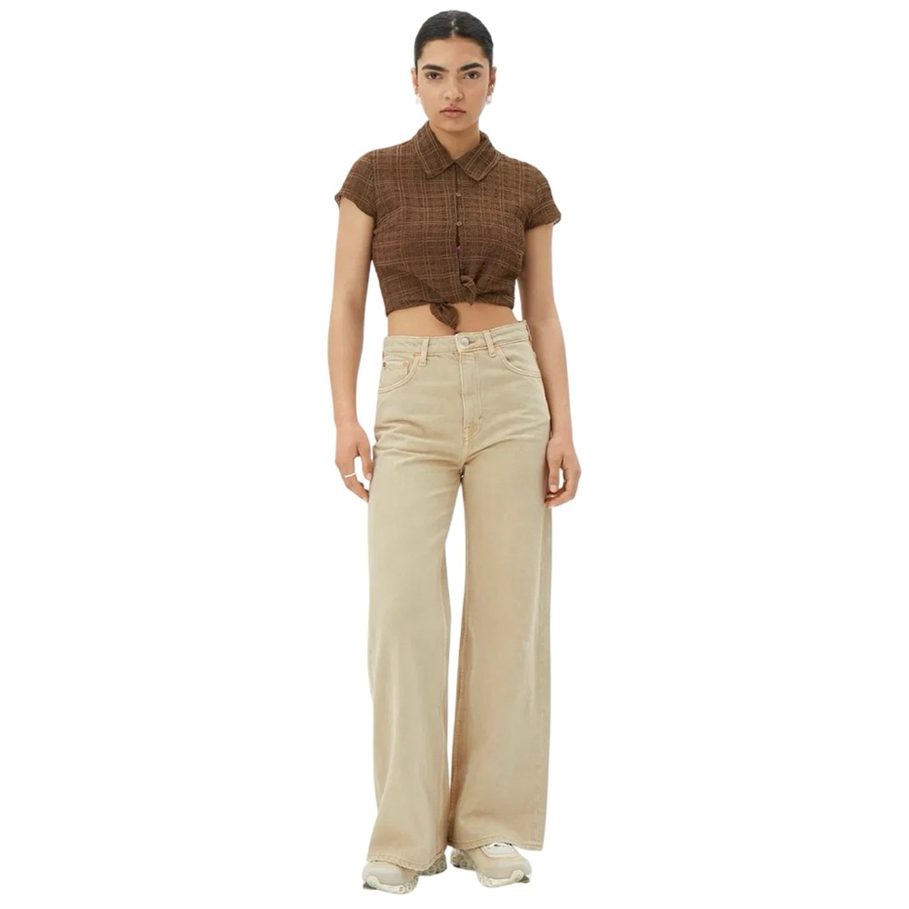 Weekday Ace High Waisted Wide Leg Size 26 Length 30 Costal Cowgirl Cottage Core